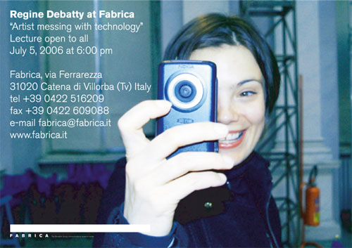 Regine Debatty at FABRICA